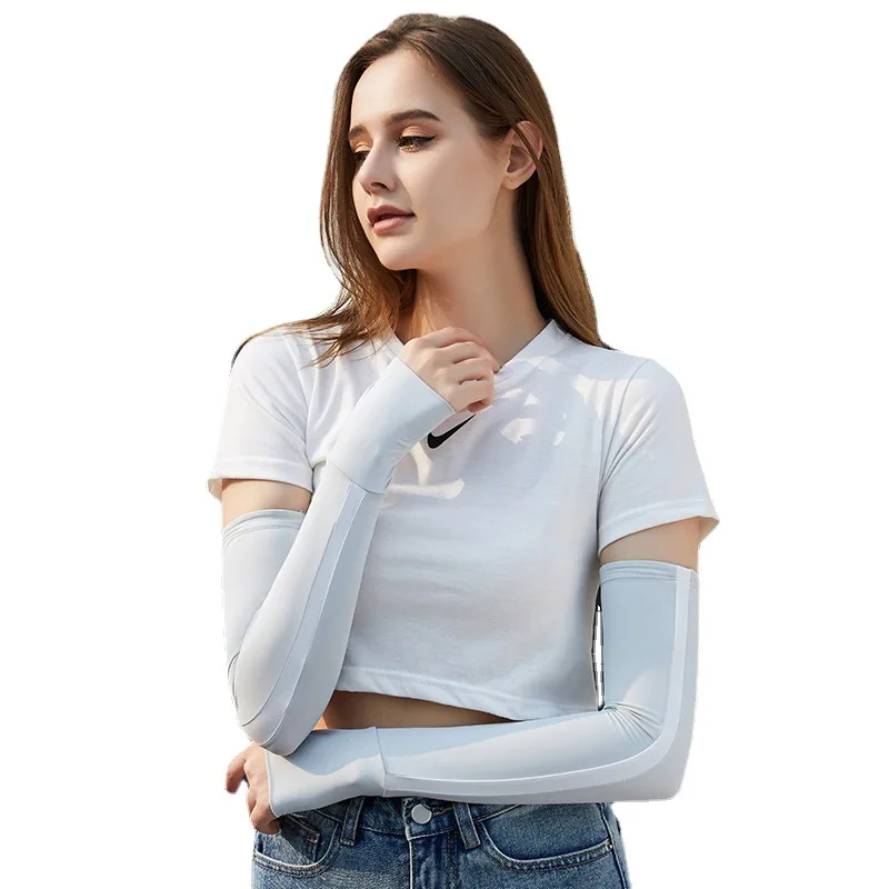 

Sun Protection Sleeves Women's Summer Cool Oversleeve UV Protection Arm Guard Women's Driving Gloves Ice Silk Sleeves Thin Long