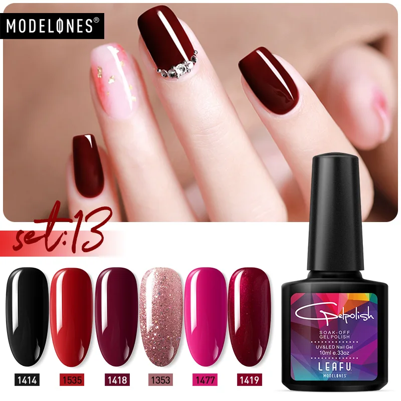 Modelones 4/6 шт лак для маникюра салонный УФ Гель замачиваемый Полупостоянный