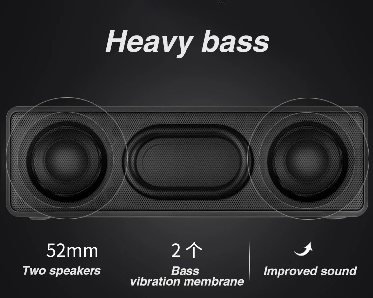 Nby 5510 портативный Bluetooth динамик 10 Вт беспроводной внешний динамик 3D стерео Вуфер музыкальный Бумбокс fm-радио тяжелый компьютер бас