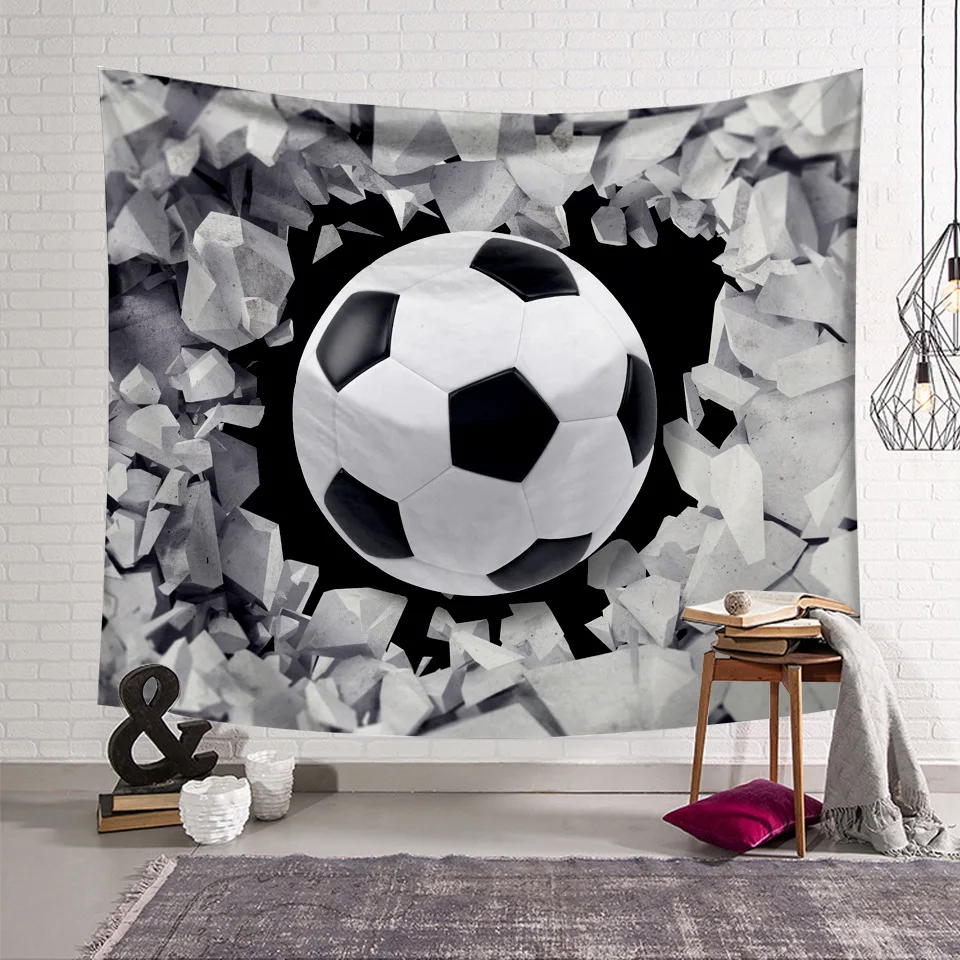 

Basketball Football Tapestry Headboard Wall Art Bedspread Dorm Tapestry for Living Room Bedroom Home Decor