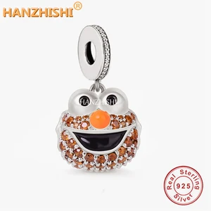 2022 Spring Fashion 925 Sterling Silver Smile Animal Frog Dangle Charm Bead Fit Original Brand Bracelet Necklace Jewelry Gift
