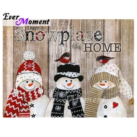 ever moment diamond painting snowman diy mosaic canvas painting hobbies and handicrafts modern art home decoration gifts 4y1436