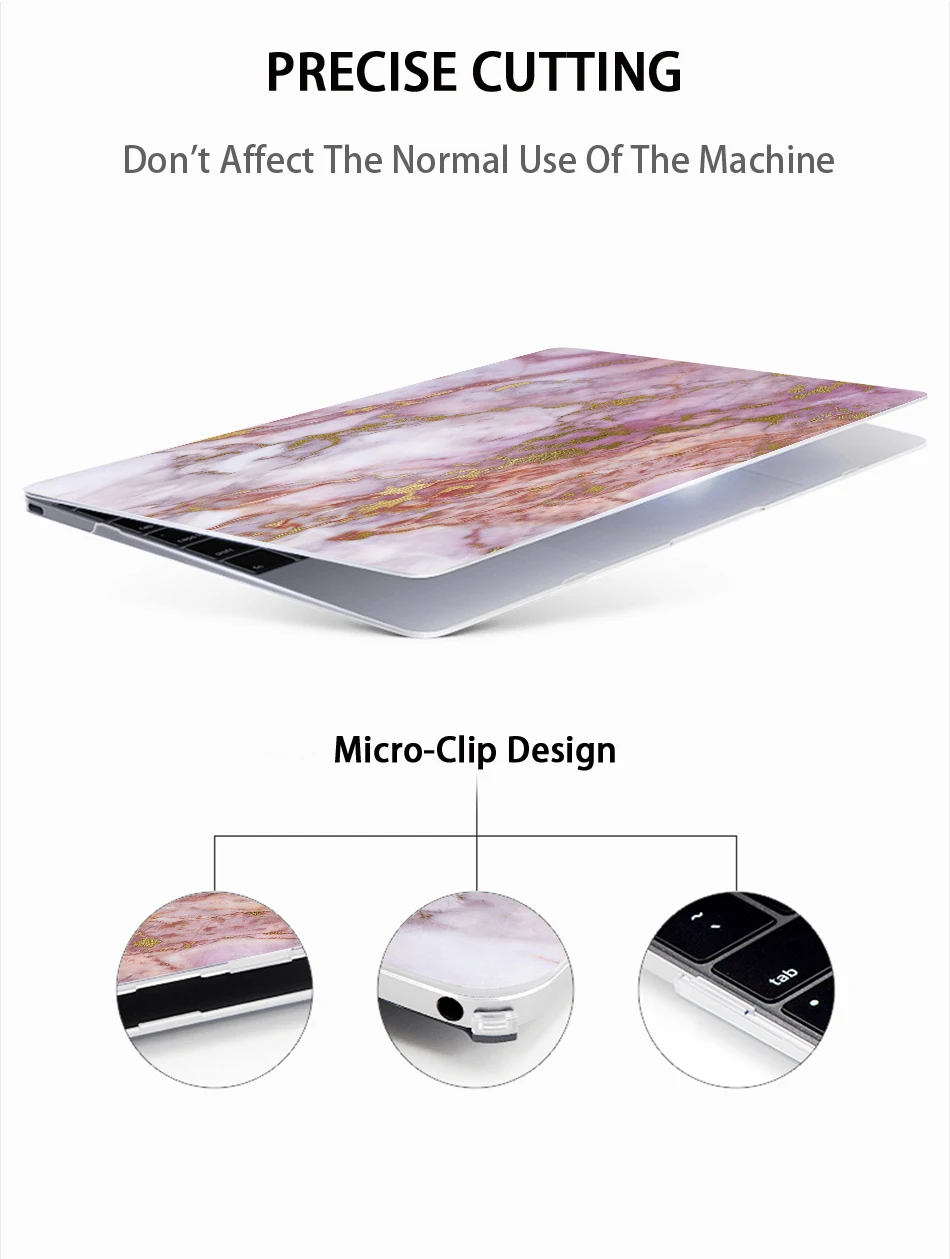MTT Жесткий Чехол для ноутбука Macbook Air Pro retina 11 12 13 15 мраморный чехол для Mac book 13,3 дюймов с сенсорной панелью