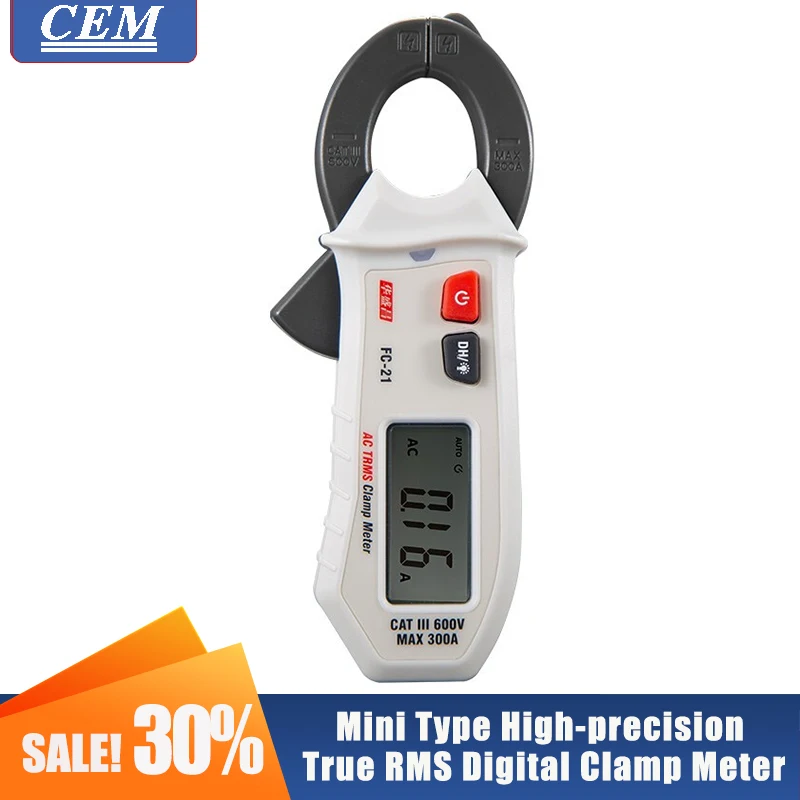 

Digital Clamp Meter High-Precision True RMS Ammeter CEM FC-21 Digital Display AC Mini-type NCV Backlight Automatic