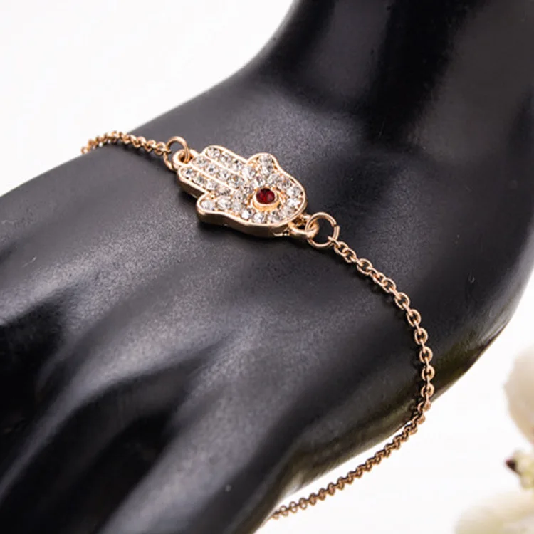 

Adjustable Chain Bracelet Greek Evil Eye Fatima Hamsa Hand Bracelet Turkish Blue Eye Fatima Hand Bracelet