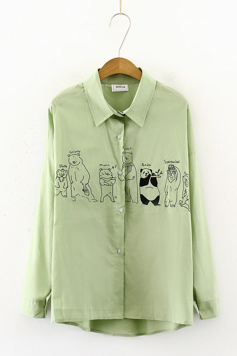 QIHUANG Повседневная рубашка с отложным воротником для женщин 2019 Новая блузка