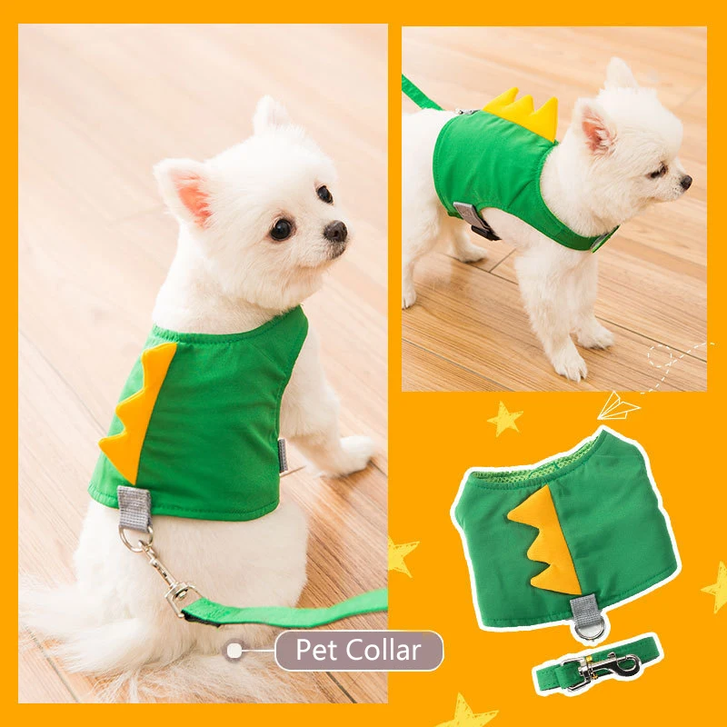

Adjustable Dog Collar Puppy Cat Harness Leash Set Soft Pet Dog Harnesses Vest No Pull For Small Medium Dogs Breathable Coat