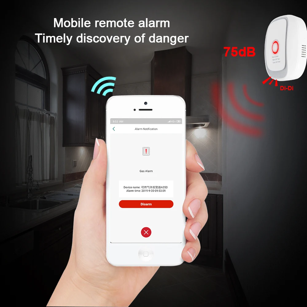 heiman zigbee tuya combustible gas sensor natural gas leakage lpg leak detector fire security alarm system safety smart home free global shipping