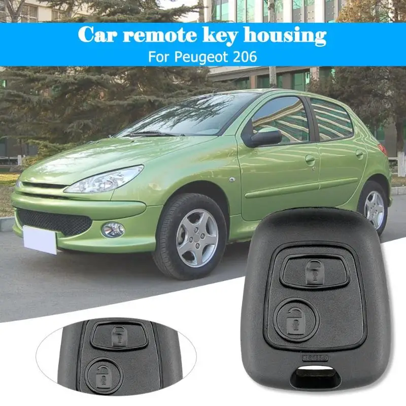 

VODOOL 2 Button Replacement Remote Control Fob Key Case Shell For Peugeot 206 Remote Key Shell For Toyota AYGO Car Accessories