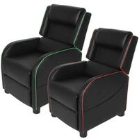 pu leather single sofa recliner chair home theater seating with adjustable footrest back reclining sofa