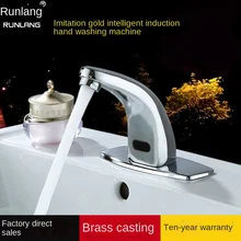 Full automatic intelligent sensor faucet full copper single cold and heat infrared sensor home hand washer basin kitchen