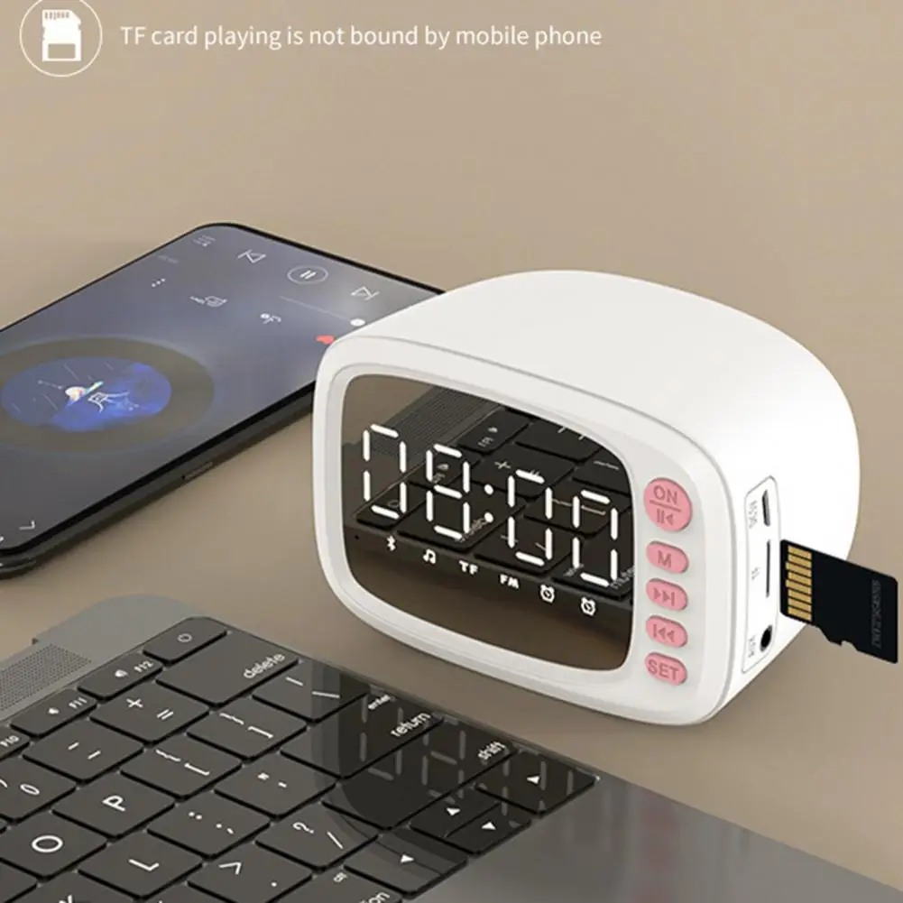 Заряжаемый мини Bluetooth-динамик z15 светодиодный светодиодным будильником