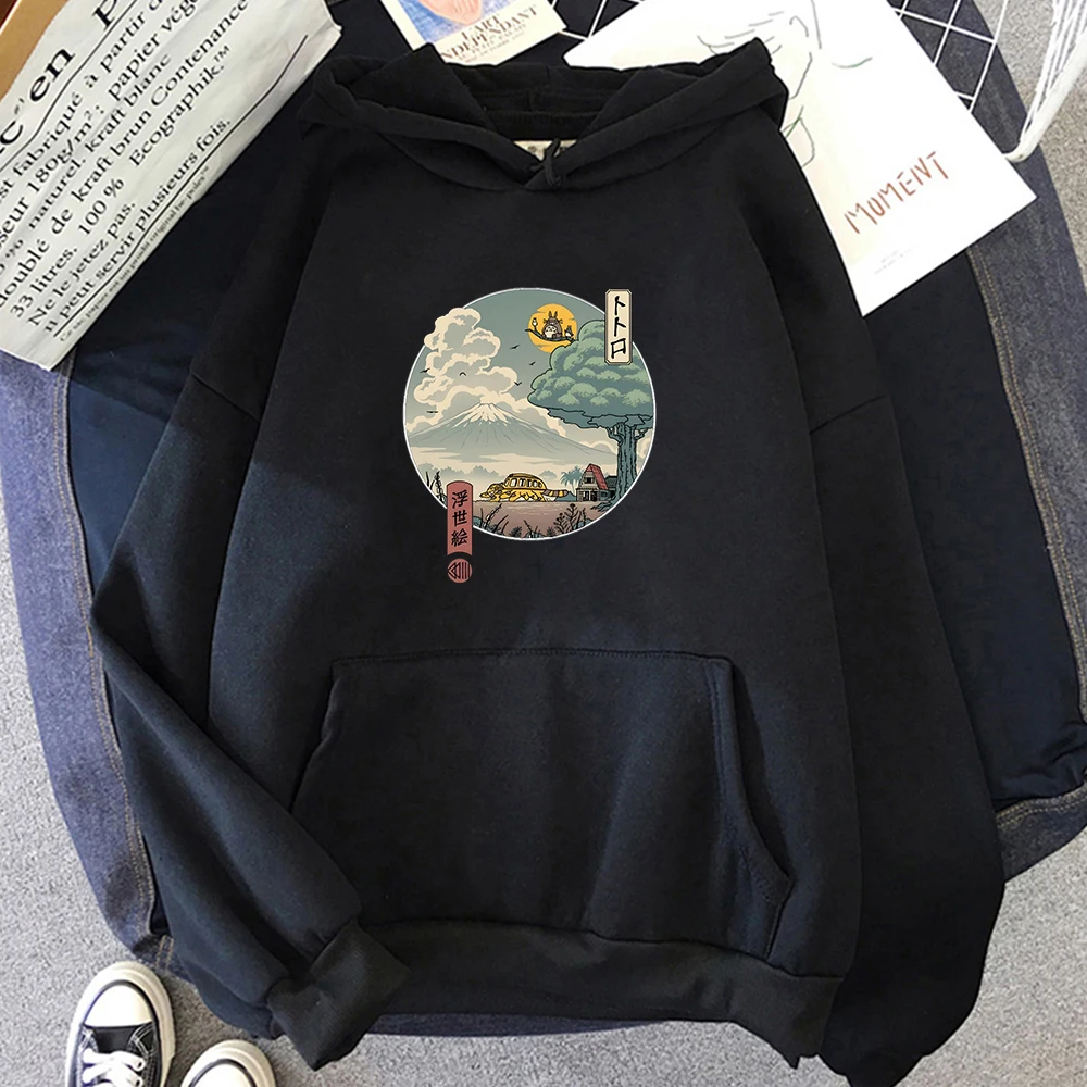 

Hoodies Spirited Away Women Hoodies Studio Ghibli Female Pullovers Anime Totoro Cosplay Sweatshirts Girl Kawaii Graphic Clothes