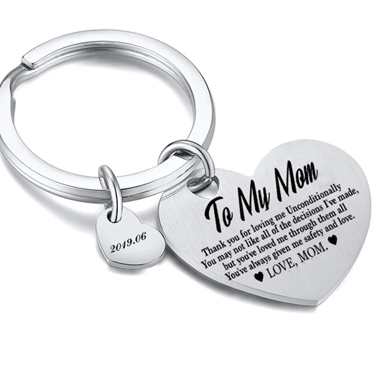 Брелок с сердцем на заказ для женщин подарок матери девушки Персонализированные