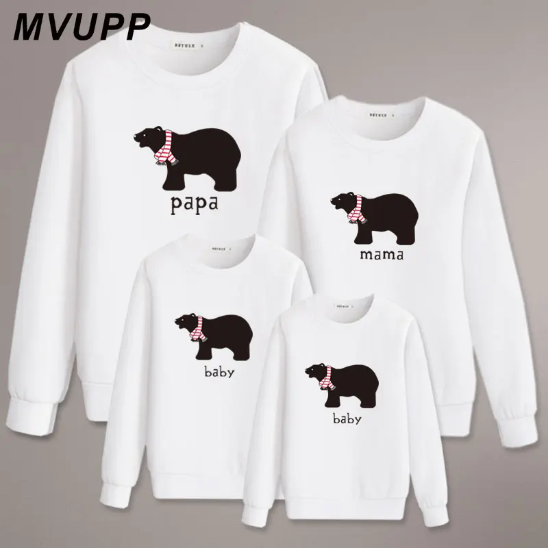 Одинаковая одежда для папы мамы ребенка медведя дочки и сына девочки мальчика