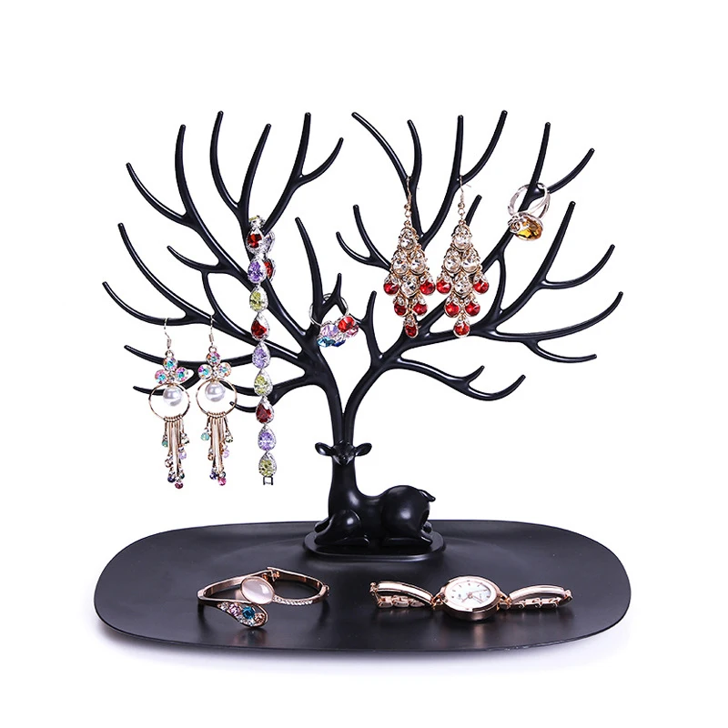 

Creative Jewelry Display Stand Deer Tree Display Stand Fashion Necklace Ring Earring Bracelet Holder Show Rack Accessories
