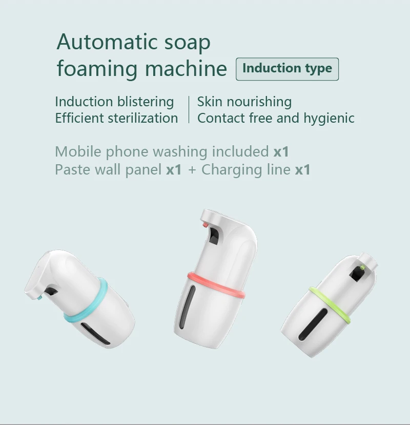 

275ml Soap Dispenser Touchless Automatic Infrared Induction Smart Foam Soap Dispenser USB Charging For Kitchen Bathroom