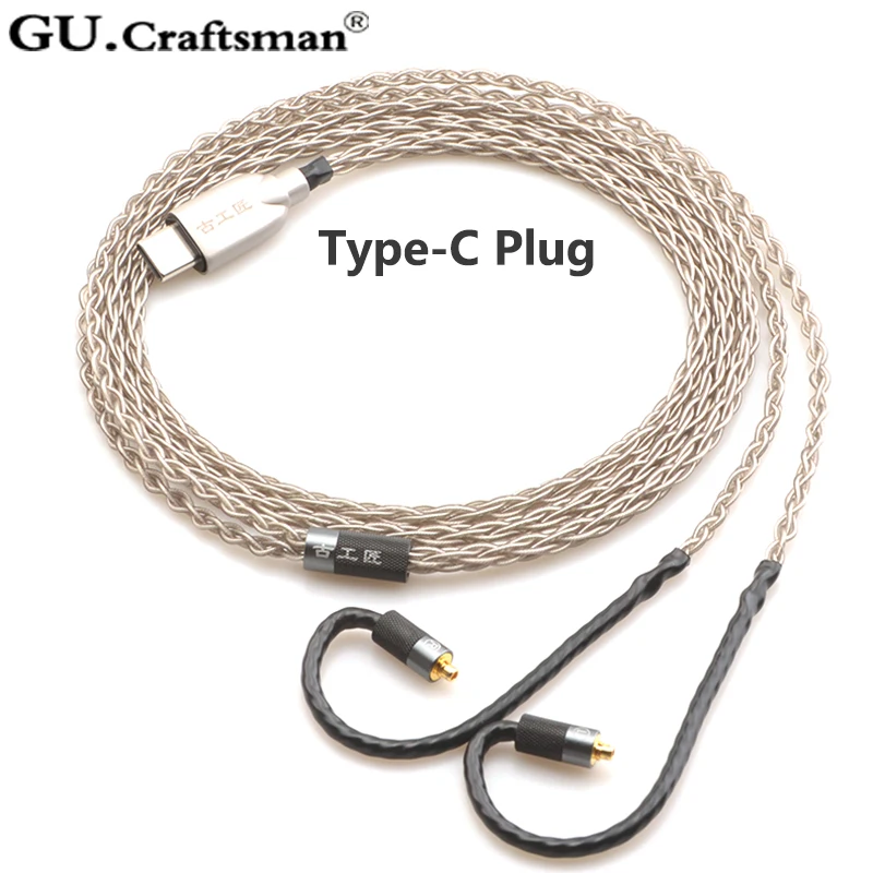 Кабель для наушников GUCraftsman 6n occ silver MMCX se846 w60 w80 xelento solaris Andromeda Атлас AK T9iE MkII 2 5/4 4