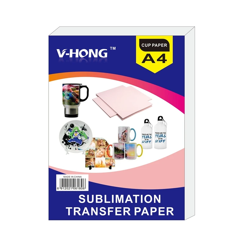 Sublimation paper thermal transfer paper 8.5 x 11 inches (about 21.6 x 27.9 cm) A4 for mugs, T-Shirts, lightweight fabrics DIY