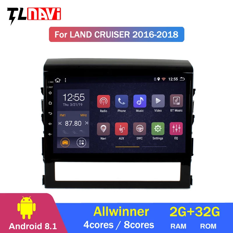 10," Android 8,1 для Toyota Land Cruiser 200 LC200 LC 200 GX-19 автомобильный dvd-плеер gps навигация Радио BT магнитофон