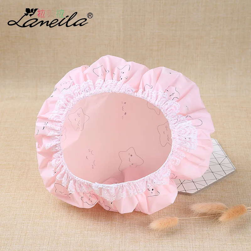 Экологически чистый ПВХ водонепроницаемый банный колпачок для взрослых шапочка