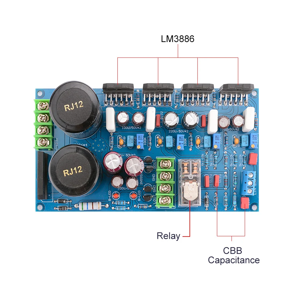 AIYIMA LM3886 усилитель мощности аудио стерео мини двойной параллельный DIY динамик