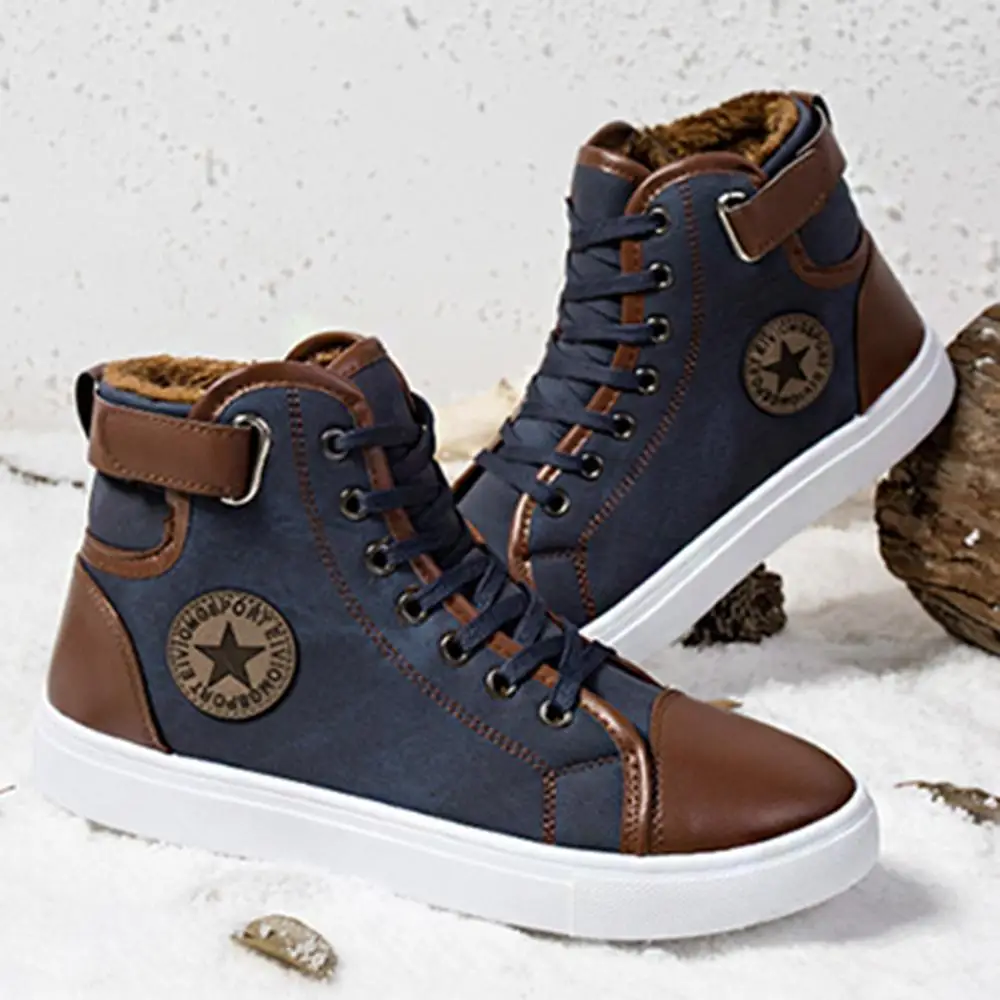 39-47 зимняя обувь Удобная Нескользящая 2019 теплая мужская # NXDX868JM | Обувь