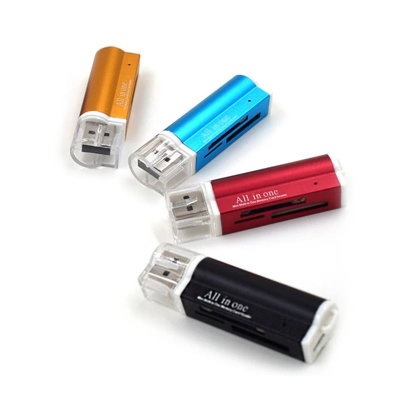4 в 1 USB 2 0 устройство для чтения карт с легкой формой корпус из алюминиевого сплава