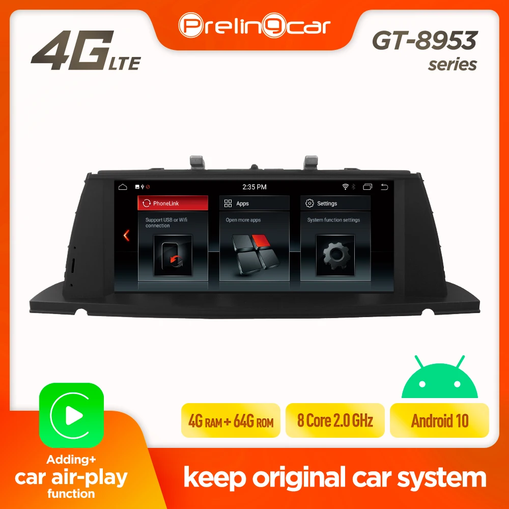 Prelingcar Android 9 0 для BMW 5 серии GT F07 2010 11 12 13 14 15 16 CIC NBT автомобильное стерео аудио Радио