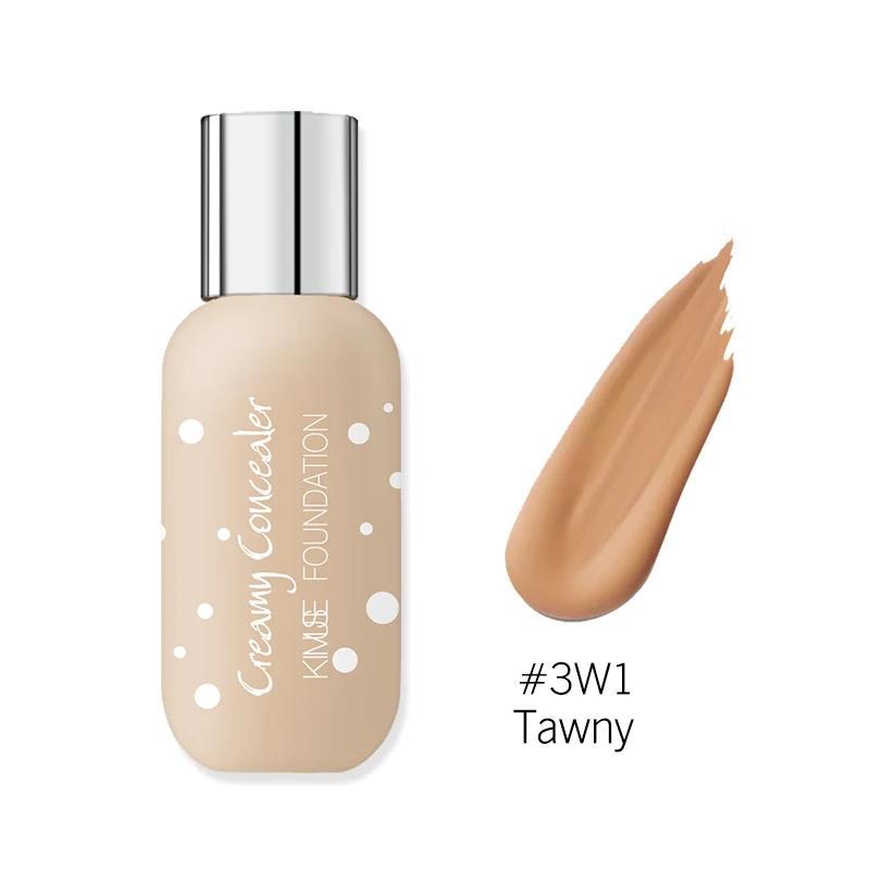 KIMUSE 24H Pro-Matte power износостойкая Тональная основа, крем, основа, макияж, профессиональный макияж, MatteLiquid, консилер, водонепроницаемый, натуральный бренд - Цвет: 3W1