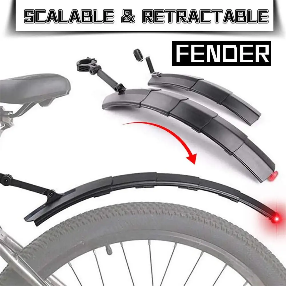 

2PCS Bicycle Fenders Mountain Road Bike Mudguard Front&Rear Adjustable Bike Splash Guard MTB Bicycle Mud Guard Wings