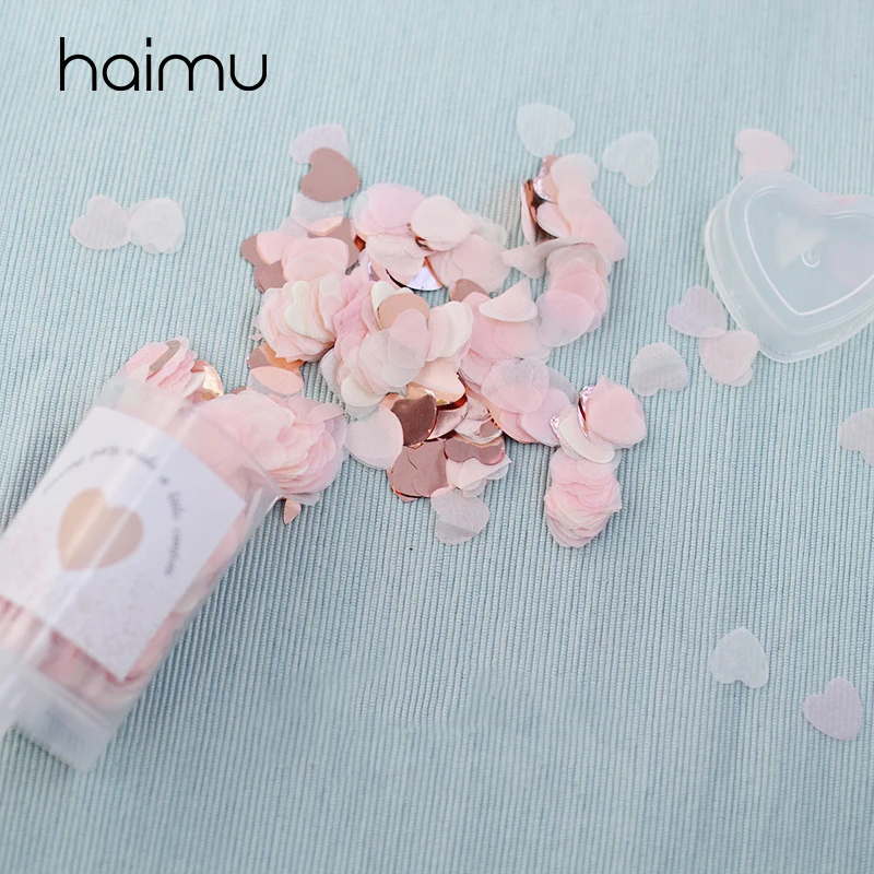 Ручная толкающая разноцветная любовь измельченная бумага трубка Свадебная