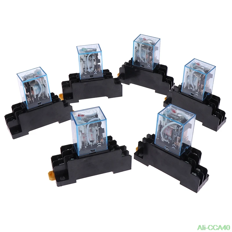 AC / DC LY2NJ 10A 8 контактное реле мощности катушки DPDT hh62 HHC68A 2Z + разъем 12 В 24 в 1 шт. Лидер