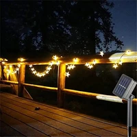 new led star fairy solar lamp power led string fairy lights solar garlands garden christmas wedding decor for outdoor 203050