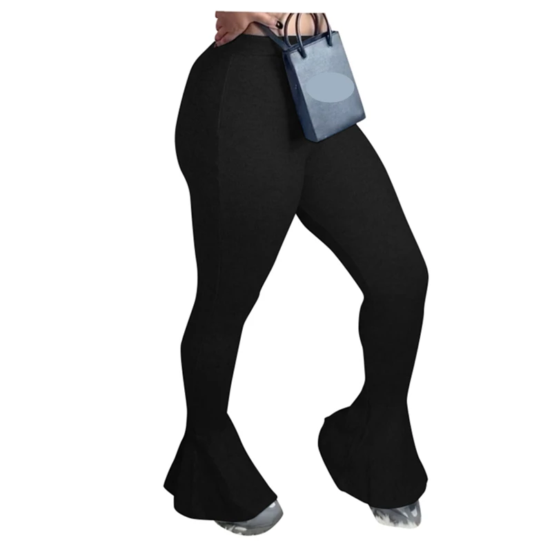 

New Arrival Casual Stretch Ruffle Flared Pants