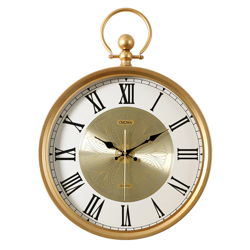 Скандинавская декорация настенные часы Металлические креативные золотые