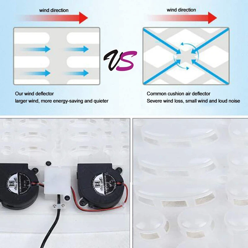 Универсальный автомобильный чехол с USB-охлаждением, 4 встроенных 3D-вентилятора, антискользящая подушка с матом, 3 режима вентиляции для дома и офиса.