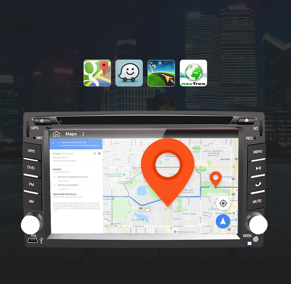 Eunavi Универсальный 2 Din Android 9 dvd-плеер автомобиля Мультимедиа Радио Стерео gps Navi ips сенсорный экран wifi bluetooth TDA7851 8 ядер