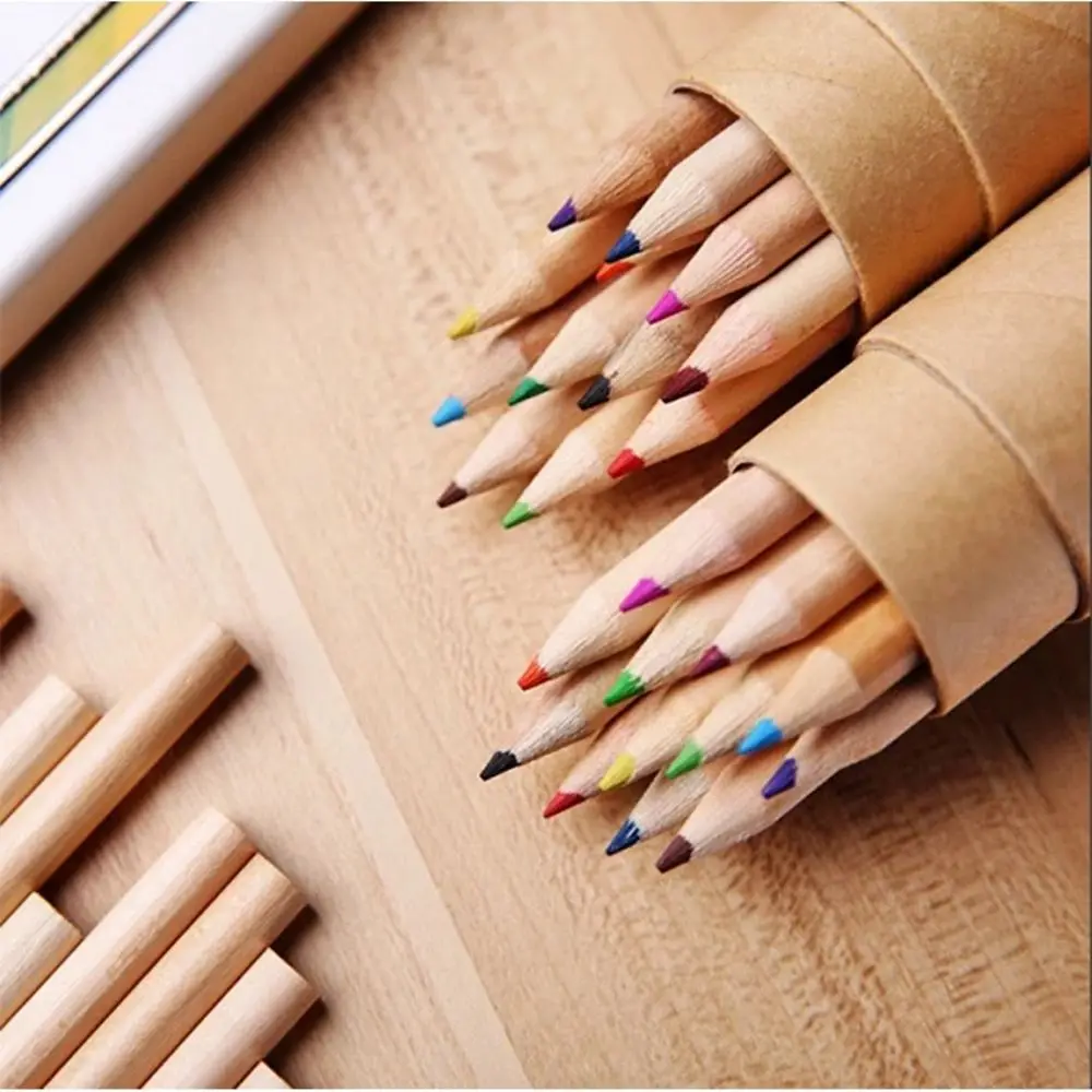 

12Pcs/Pack Art Colored Pencils Wooden Pencil Set for Kids Painting Drawing Graffiti Tools Crayon Stationery Boxed Non-Toxic