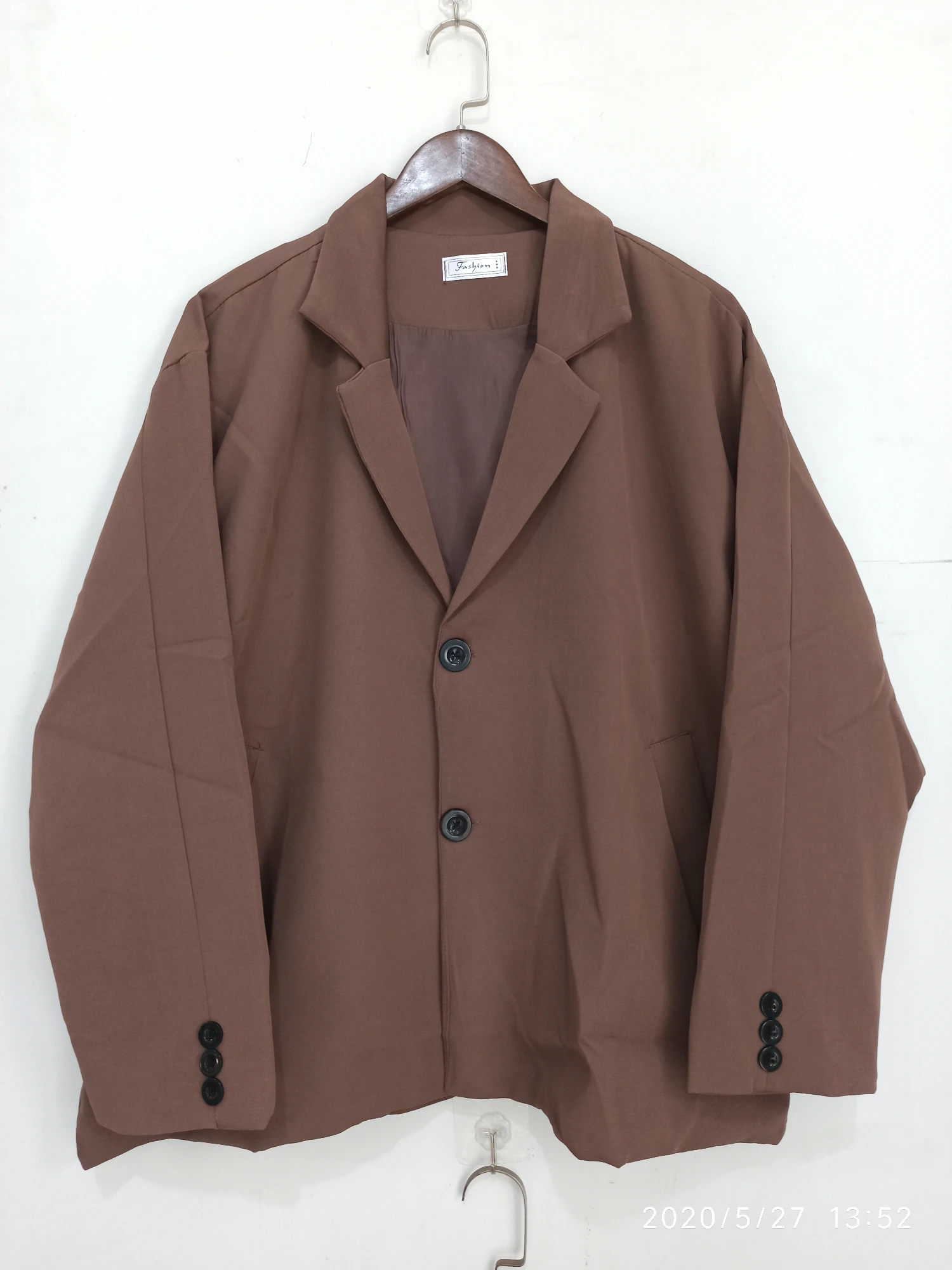 Мужской блейзер с длинным рукавом повседневный свободный простой костюм