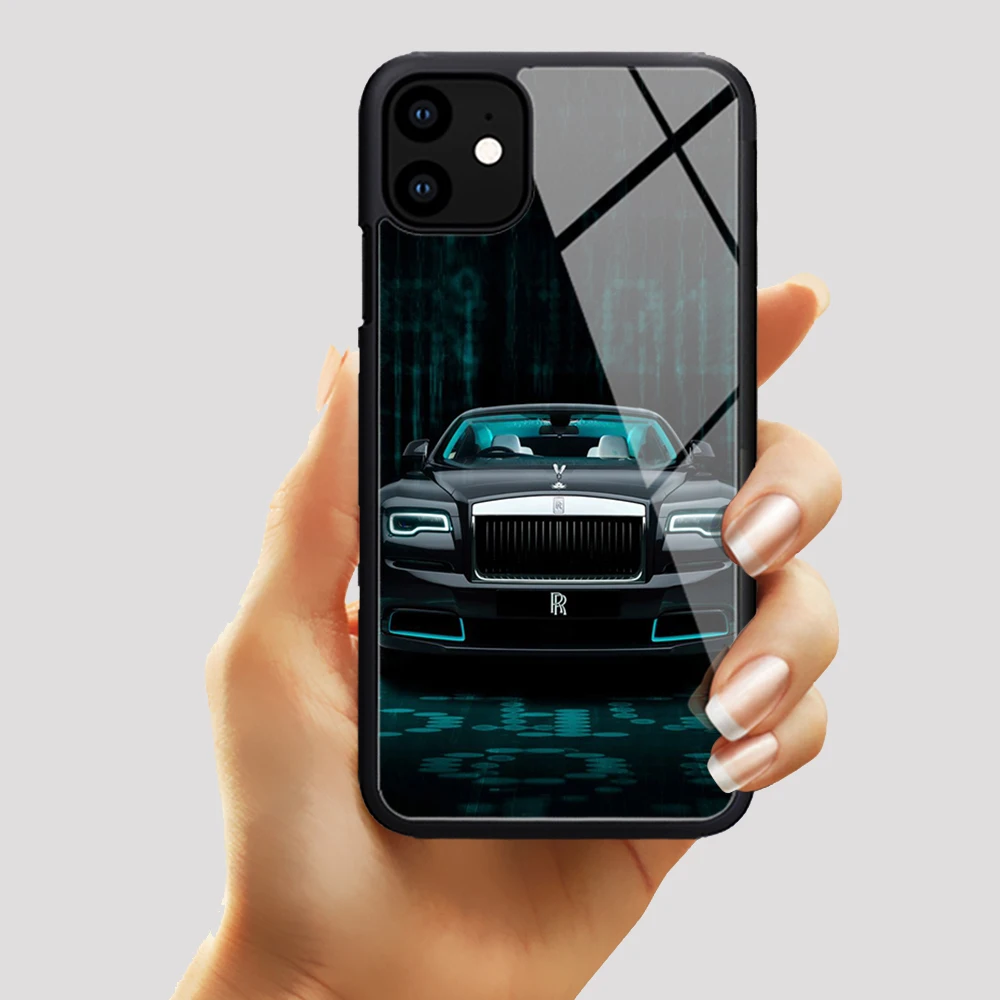 Роскошный автомобильный брендовый чехол Rolls Royces резиновый для телефона iPhone 12 11 Pro