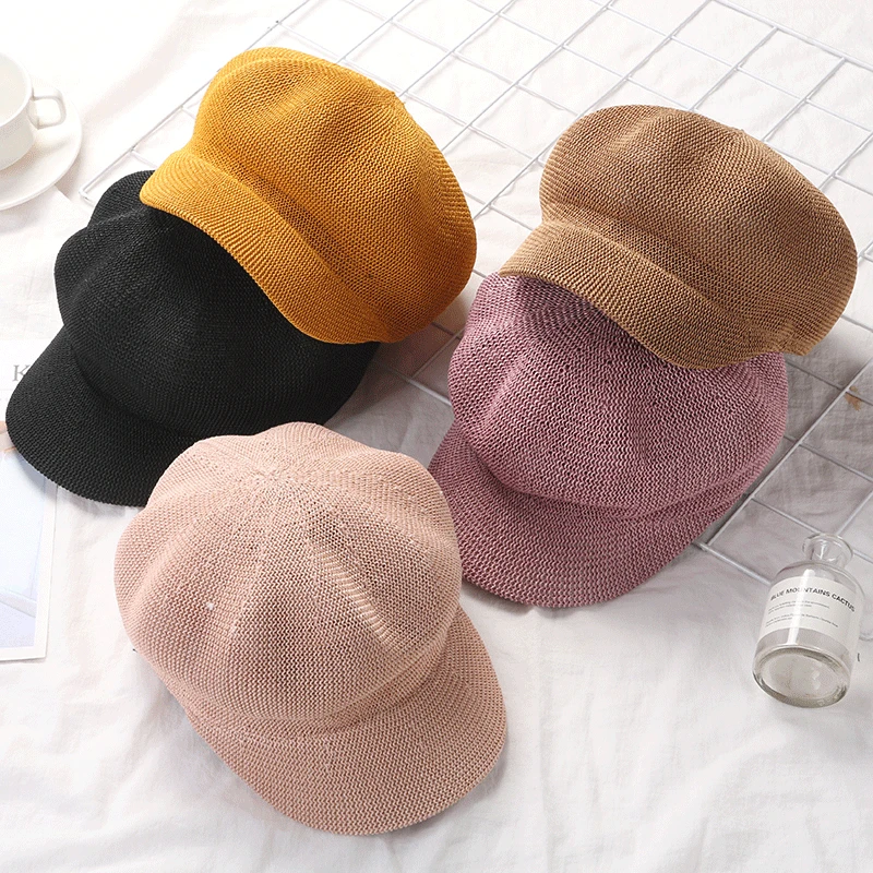 

womans hat Summer Straw Hat for Women Sun Hat Breathable Cap Outdoor Casual Hat Octagonal Hats