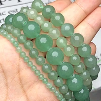 aaa natural stone green aventurine jades bead loose spacer beads bracelet for woman jewelry making diy accessories 4681012mm