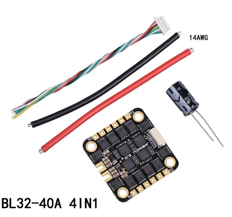 JHEMCU BL32 40A 55A BLHELI_32 DShot1200 с диагональю экрана 3 6S 4in1 ESC 30X30mm для системы управления полетом стек FPV гоночных дронов