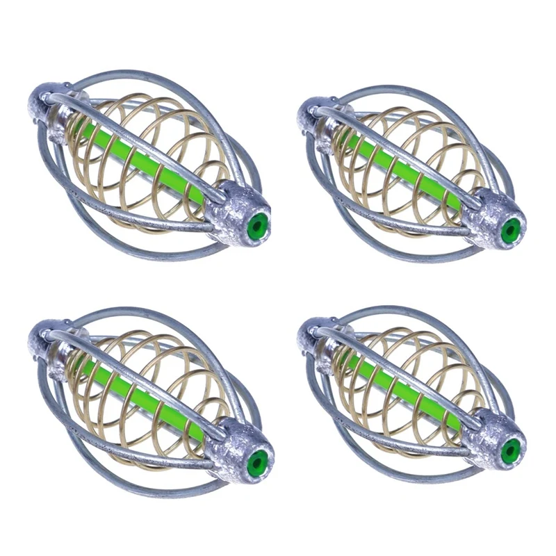 4 шт рыболовная клетка для приманки свинцовый грузик поворотный Весна + свинцово