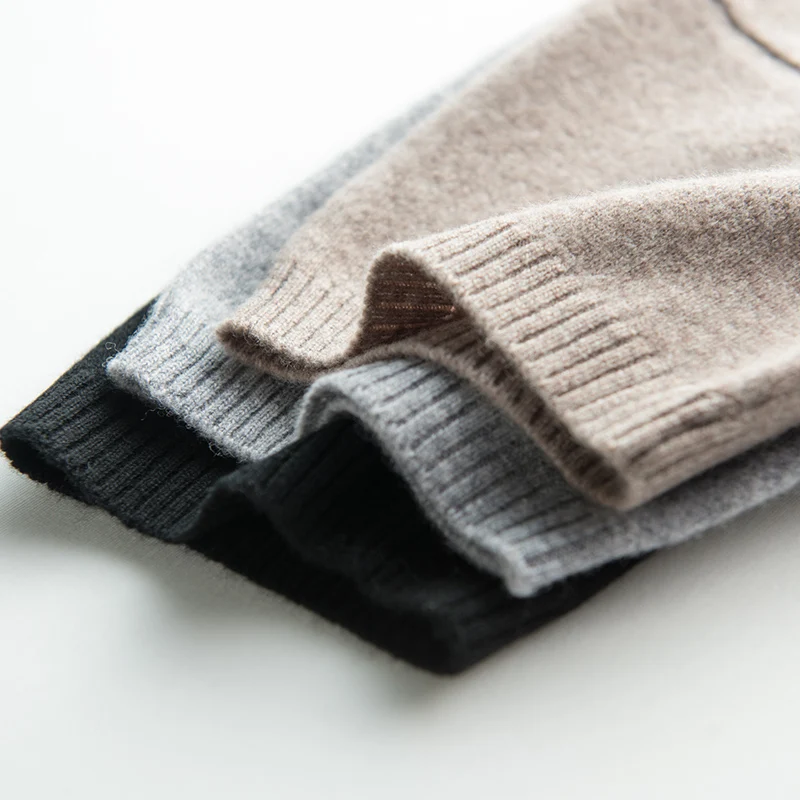

BARESKIY Women's Sweater Short Sleeve 100% Wool V-Neck Short Sleeve Long Knitting Cashmere Solid Loose Five-point Sleeve