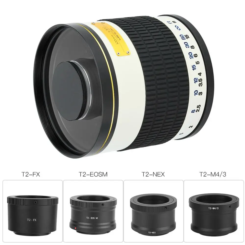 Полная Рамка Т-образный зеркальный объектив для камеры Canon 500 мм F6.3 беззеркальные Объективы для камеры ручной телеобъектив зеркальный объектив для камеры sony