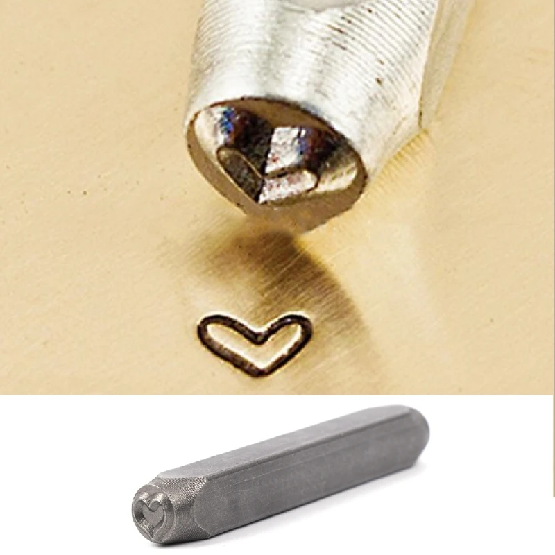 

Heart Impress Steel Design Embossed Stamp Hand Punch Imprint Tool Jewelry Craft 87HB