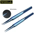 Профессиональный ремонтный Пинцет для отпечатков пальцев из титанового сплава плоскогубцы Перемычка 0,02 мм для материнской платы iphone медный провод