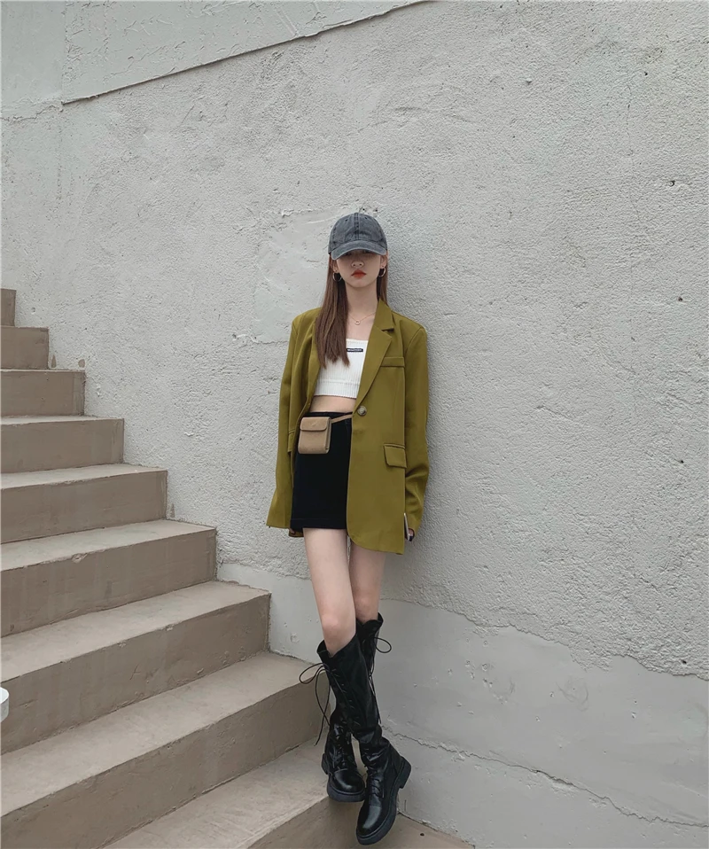 Новинка 2021 женские весенние блейзеры свободная повседневная офисная куртка